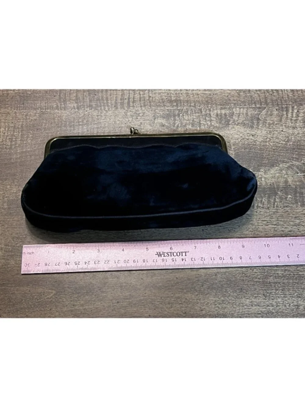 VTG Morris Moskowitz (MM) Black Velvet Clutch w/Coin Purse Evening Formal Gala